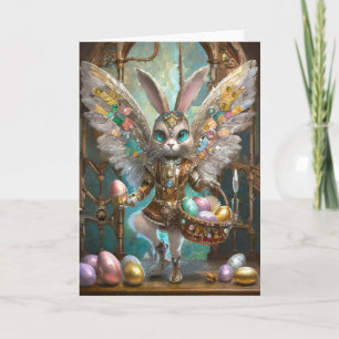 Steampunk Easter Bunny Angel Knight's Apprentice Card