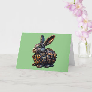 Steampunk Easter Bunny Card