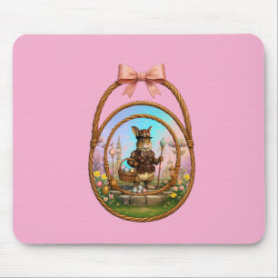 Steampunk Easter Bunny In Frame Mouse Pad