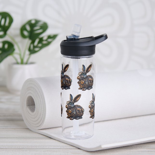 Steampunk Easter Bunny Water Bottle (Yoga)