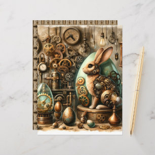 Steampunk Easter Ephemera Scrapbook Paper