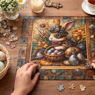 Steampunk Easter Rabbit Jigsaw Puzzle