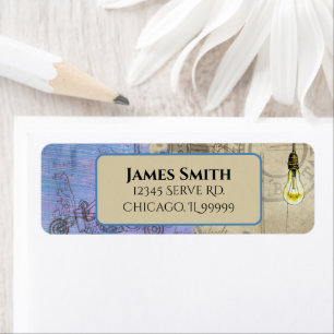 Steampunk Edison Light Bulb Return Address