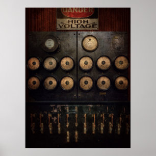Steampunk - Electrical - Centre of power Poster