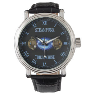 Steampunk ~ Electronic Blue Wave ~ Time Machine ~ Watch