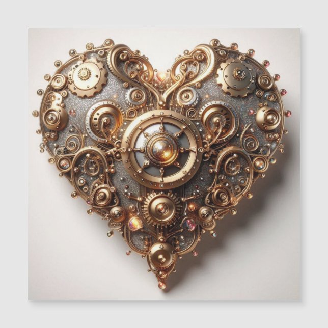 Steampunk Elegant Clockwork Gear Heart (Front)