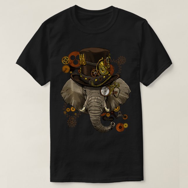 Steampunk Elephant Steampunk Elephant Lovers For W T-Shirt (Design Front)