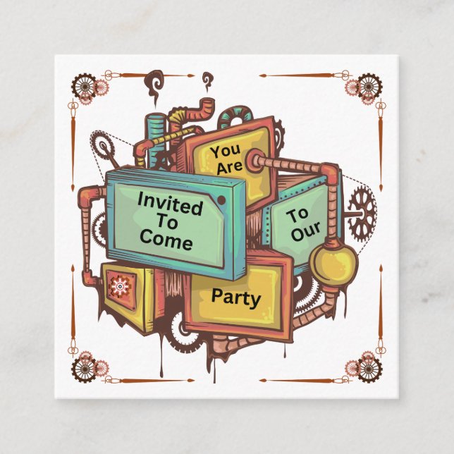 Steampunk Enclosure Card (Front)