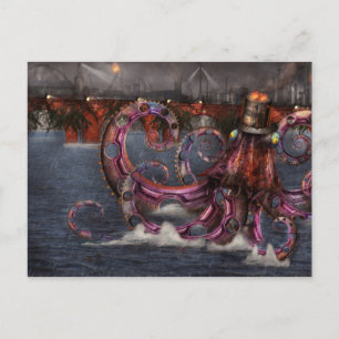 Steampunk - Enteroctopus magnificus roboticus Postcard
