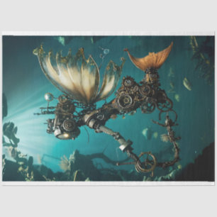 Steampunk Fairy Underwater World Decoupage  Tissue Paper