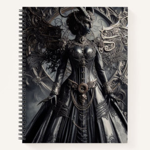 Steampunk Fantasy Darkness Demon Fashion  Notebook