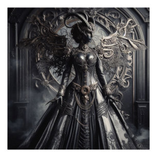 Steampunk Fantasy Darkness Demon Fashion  Photo Print