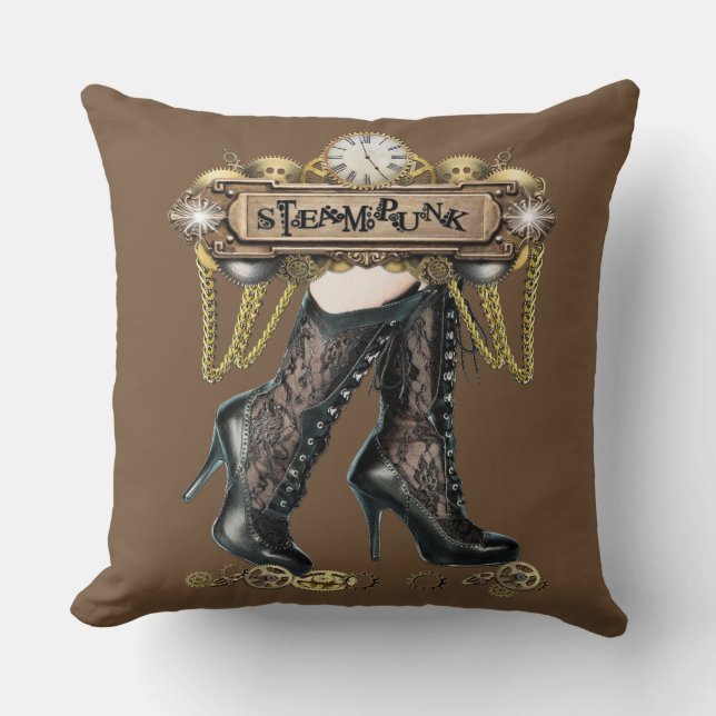 Steampunk-fashion decor cushion (Front)