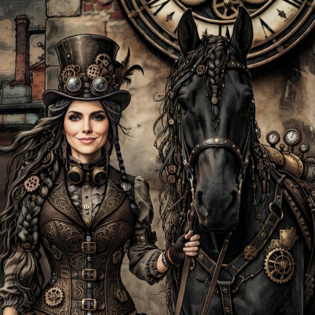 Steampunk féminine découpage paper (Creator Uploaded)