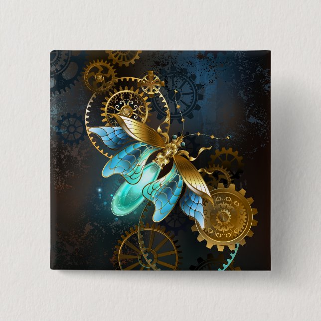 Steampunk Firefly 15 Cm Square Badge (Front)