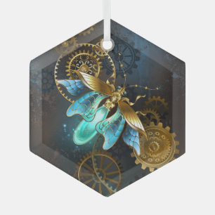 Steampunk Firefly Glass Tree Decoration