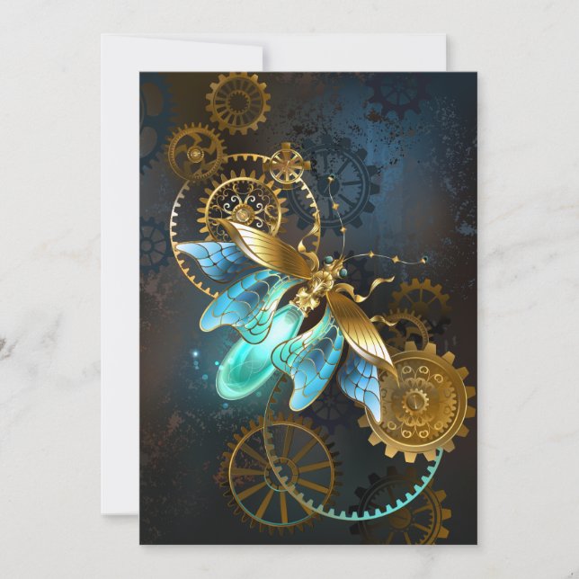 Steampunk Firefly Invitation (Front)