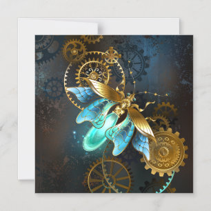 Steampunk Firefly Magnetic Invitation