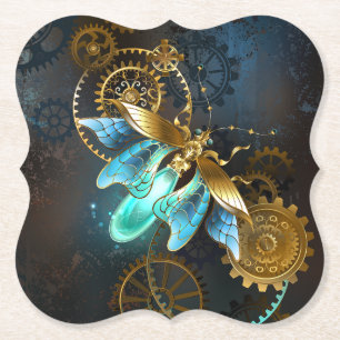 Steampunk Firefly Paper Coaster