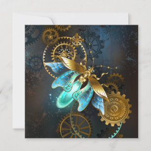 Steampunk Firefly Thank You Card