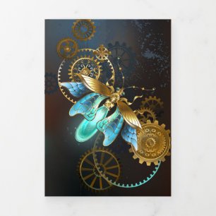 Steampunk Firefly Tri-Fold Holiday Card
