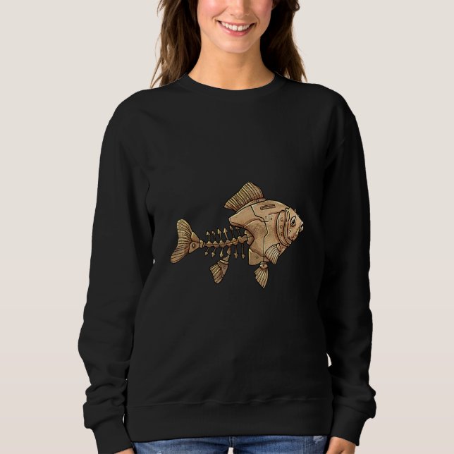 Steampunk Fish Animal Sweatshirt (Front)