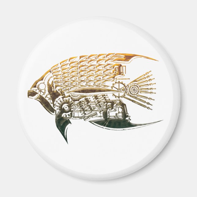 Steampunk fish magnets (Front)