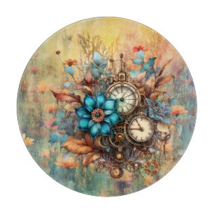 Steampunk Floral Cutting Board