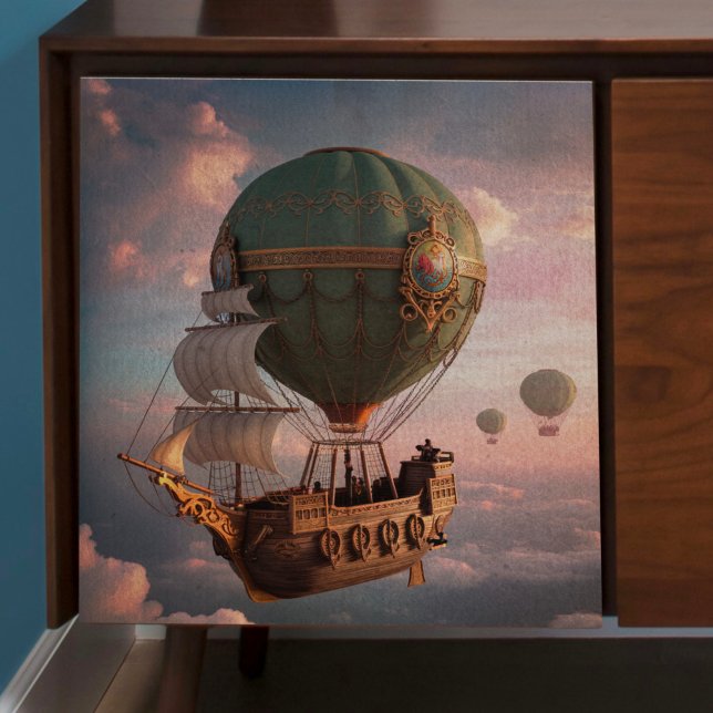 Steampunk Flying Ship Decoupage Tissue Paper (Creator Uploaded)