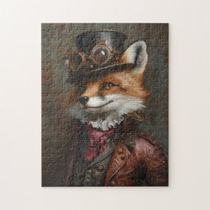 Steampunk Fox Wearing Goggles Jigsaw Puzzle