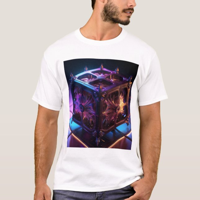 Steampunk Fractal Reflective Music Box T-Shirt (Front)