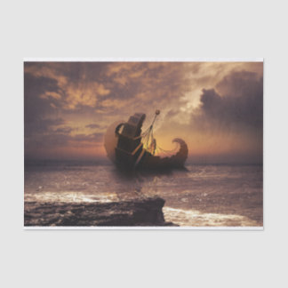 Steampunk Fractalscape, a Ship for All Destination Tissue Paper