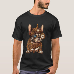 Steampunk French Bulldog Dog Steam Punk Dog T-Shirt