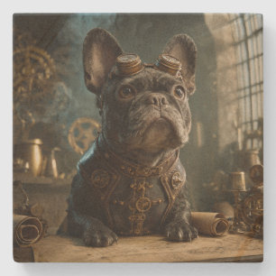 Steampunk Frenchie (Edition 1) - SandStone Coaster