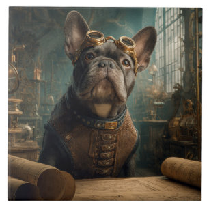 Steampunk Frenchie (Edition 2) - 6" x 6" Tile