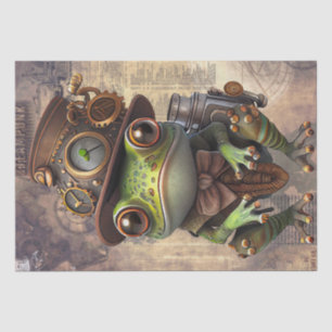 Steampunk Frog Tissue Paper