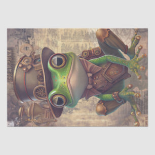 Steampunk Frog Tissue Paper