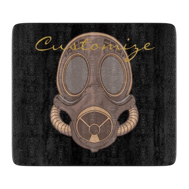Steampunk Gas Mask Thunder_Cove Cutting Board (Front)