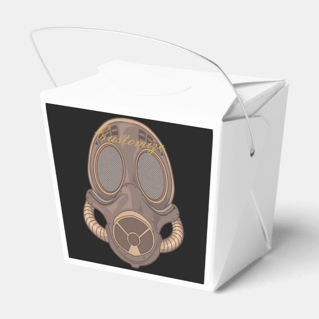 Steampunk Gas Mask Thunder_Cove Favour Box (Back Side)