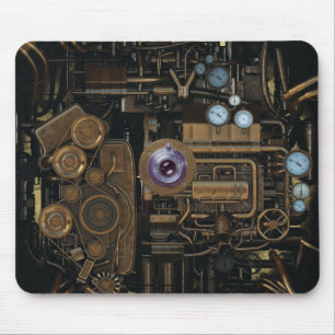 Steampunk Gauge Gear Camera Mouse Pad