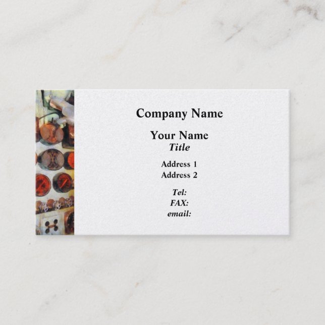 Steampunk Gauges - Engine Room Business Card (Front)