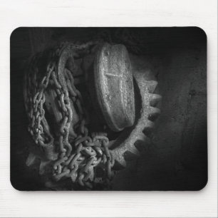 Steampunk - Gear - Hoist and chain Mouse Pad