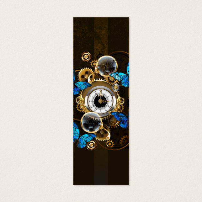 Steampunk Gears and Blue Butterflies (Front)