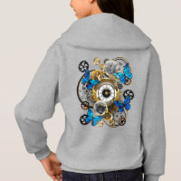 Steampunk Gears and Blue Butterflies