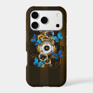 Steampunk Gears and Blue Butterflies