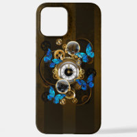 Steampunk Gears and Blue Butterflies