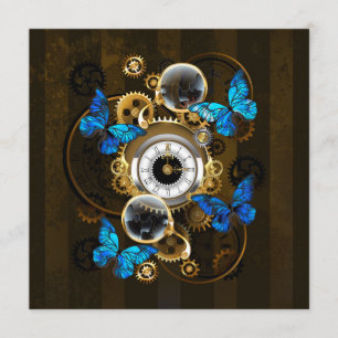 Steampunk Gears and Blue Butterflies Menu