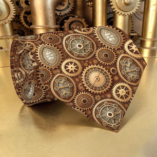 Steampunk Gears Custom Necktie Tie