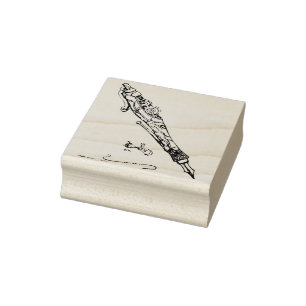 Steampunk Gears Fountain Pen Rubber Stamp
