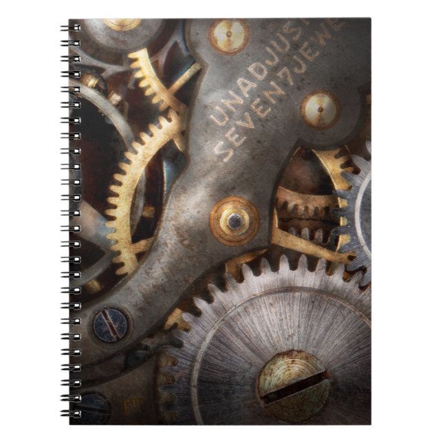 Steampunk - Gears - Horology Spiral Notebook (Front)